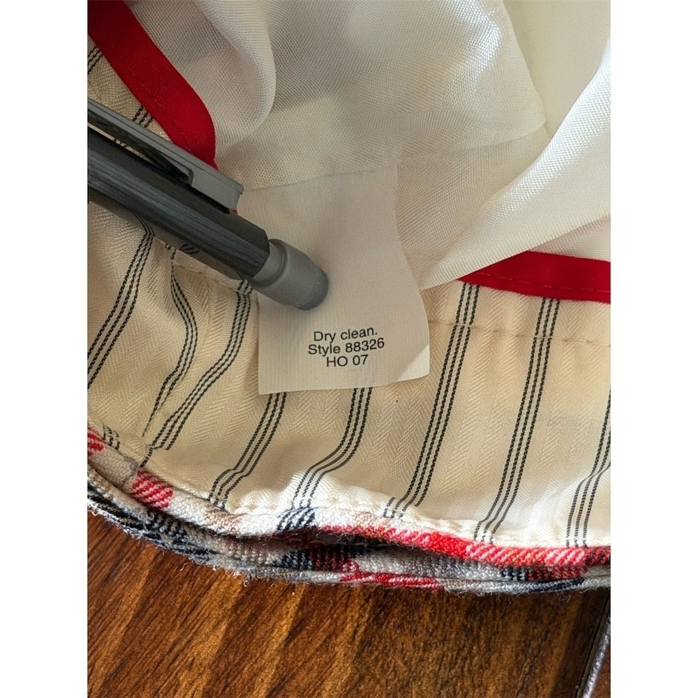 J. Crew Skirt Womens 6 Red Navy Cream Plaid Mini Preppy Workwear wool patriotic - Picture 7 of 9